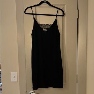 Aritzia Wilfred Free Black Lace Slip Dress